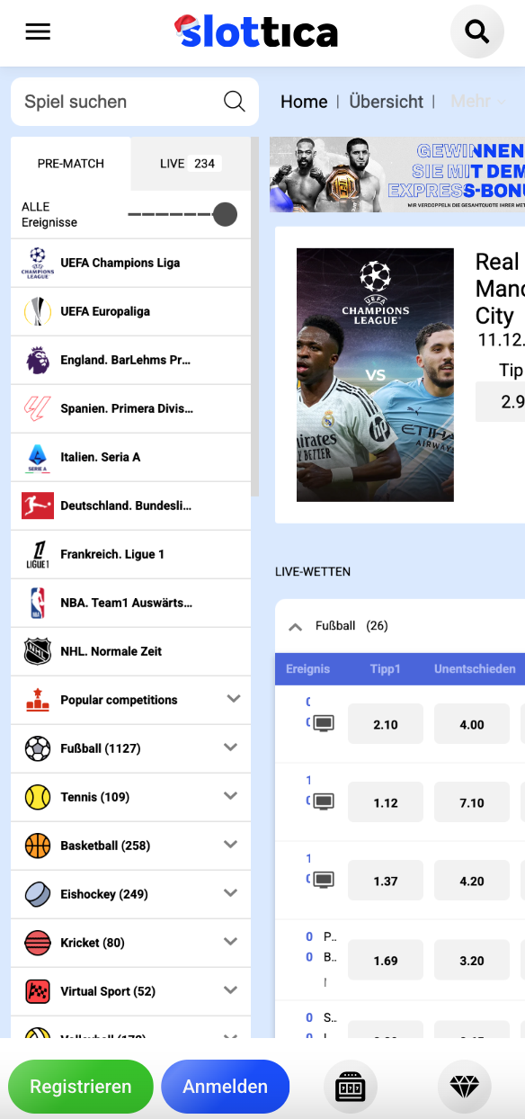 Darstellung der App-Funktionen auf dem Smartphone-Bildschirm