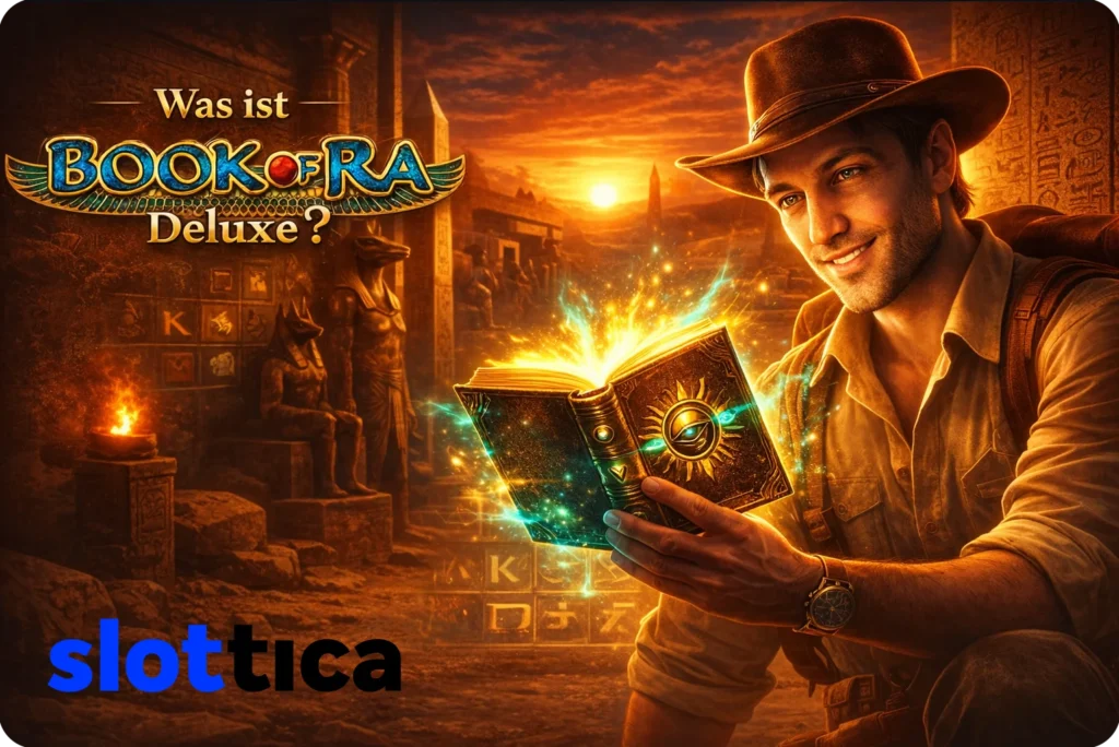 Einführung in Book of Ra Deluxe mit Entdecker und mystischem Buch