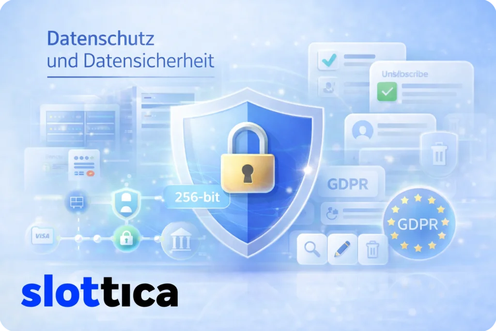 Datenschutz und Datensicherheit bei Slottica mit DSGVO-konformer Datenverarbeitung