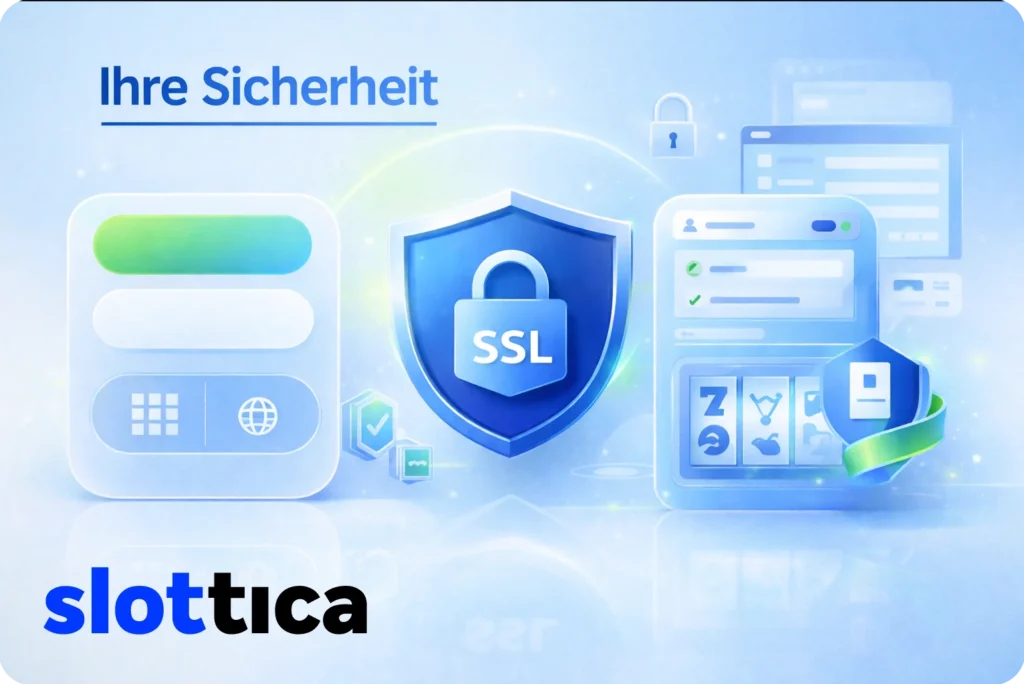 Sichere Registrierung bei Slottica mit SSL-Verschlüsselung und geschützter Datenübertragung